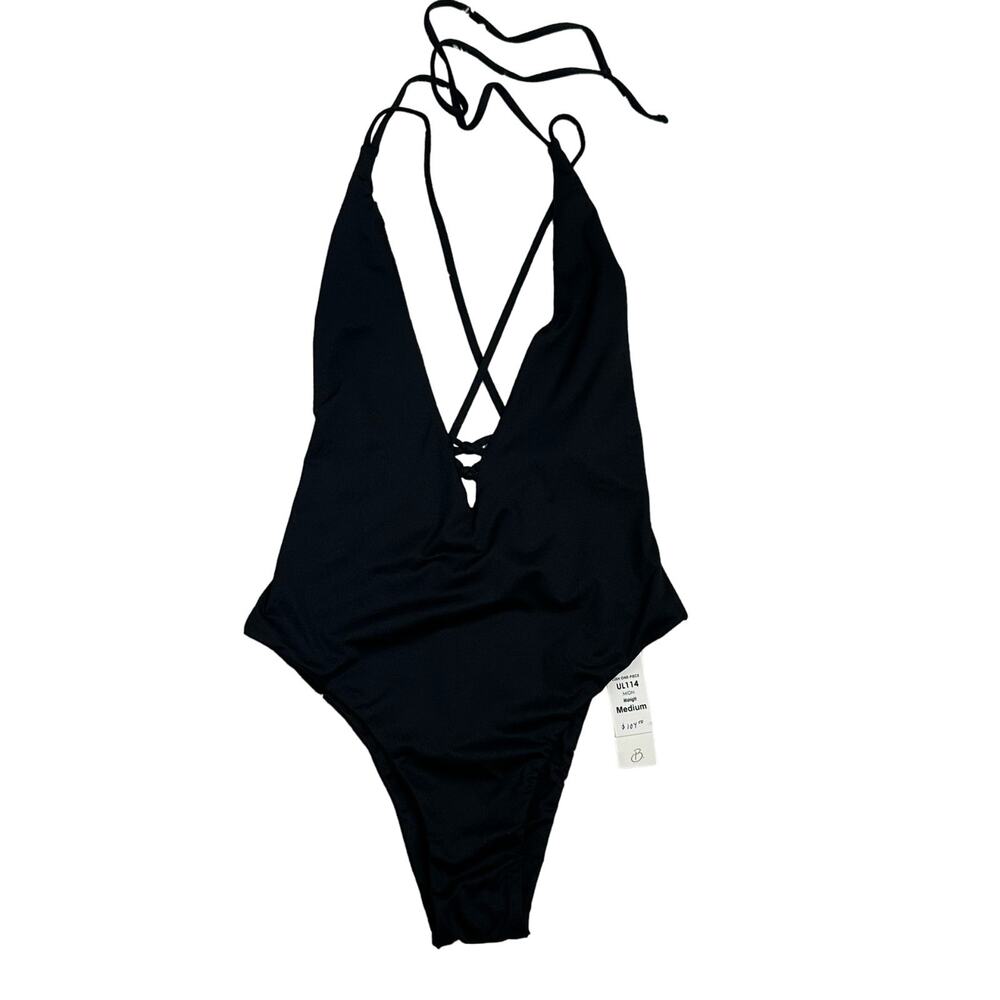 B. Swim Black One Piece Bathing Suit Sz M NWT